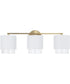 Weller 3-Light Vanity Matte Brass and White