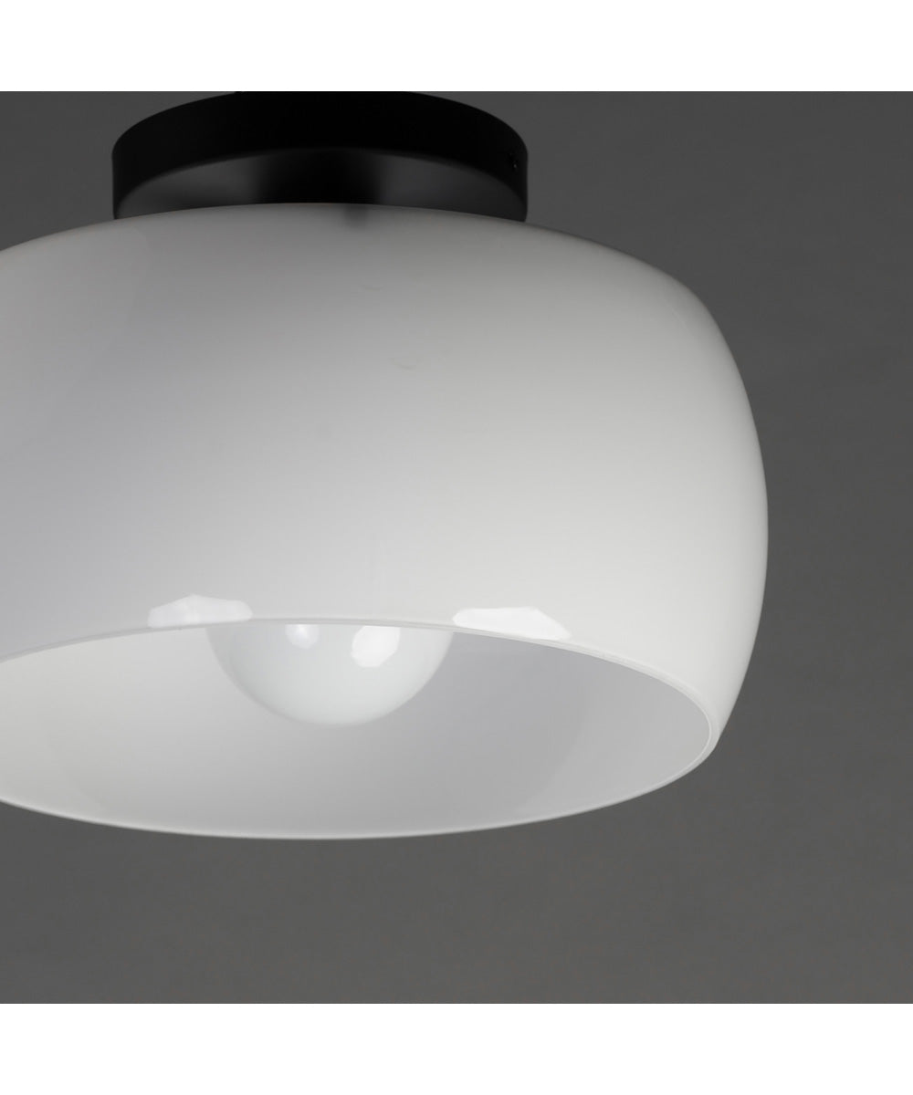 Glazed Flush Mount White / Black