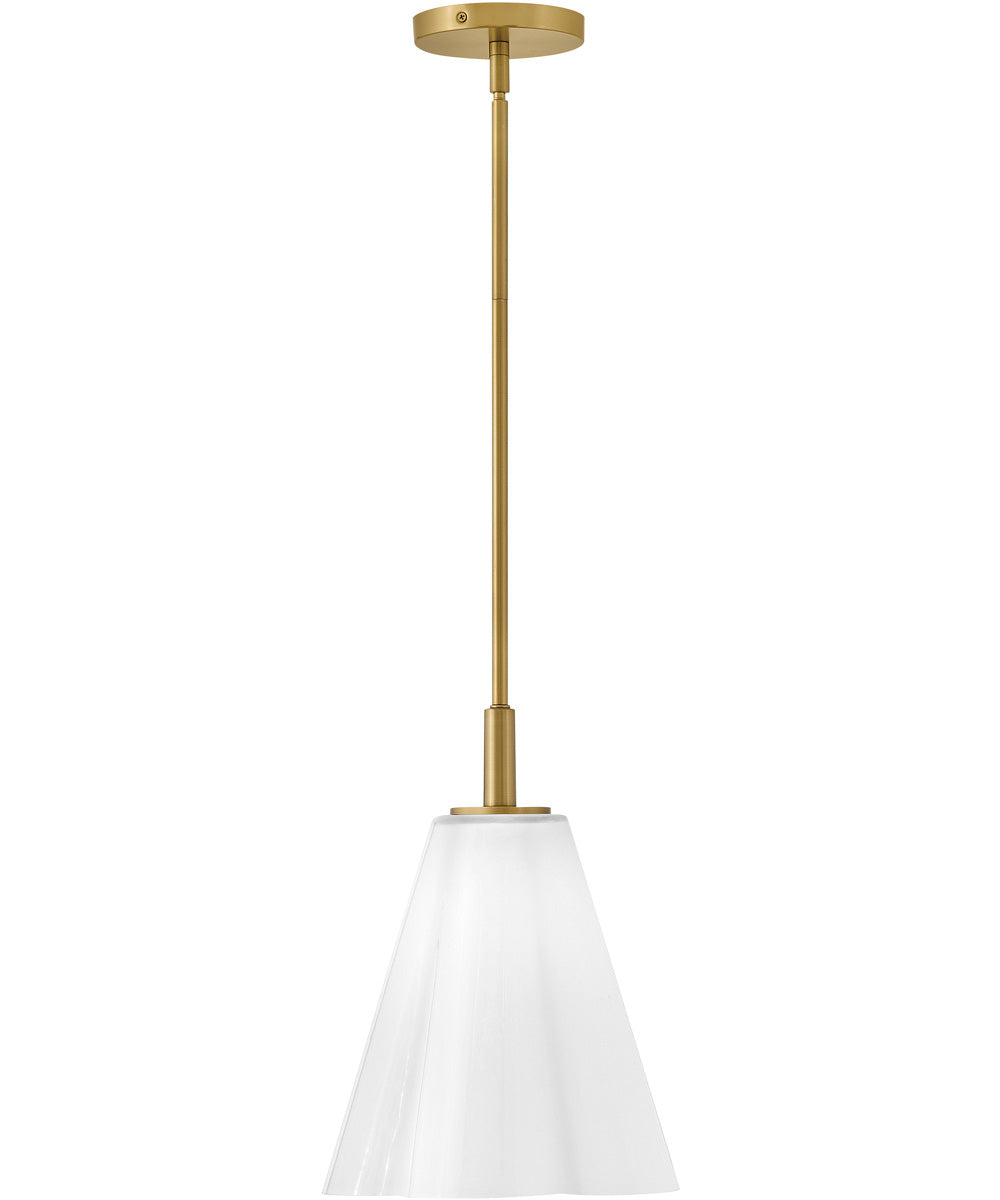 Honey 1-Light Small Pendant in Lacquered Brass