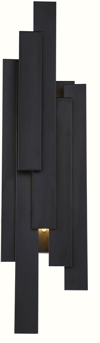 7"W Chaz 1-Light LED Vanity & Wall Aged Bronze