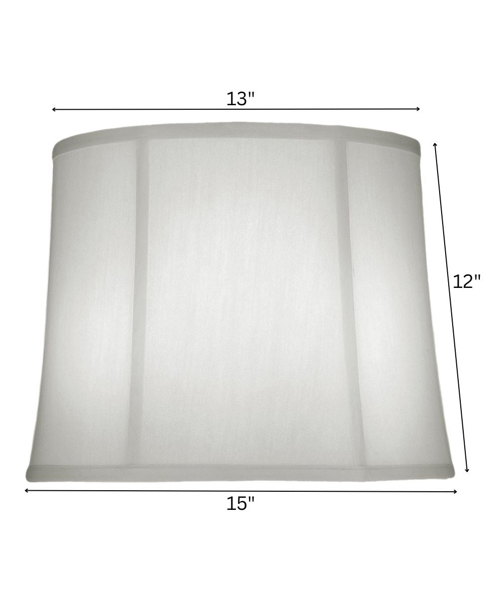 13x15x12 Off White Silk Shantung Deep Drum Softback Lampshade