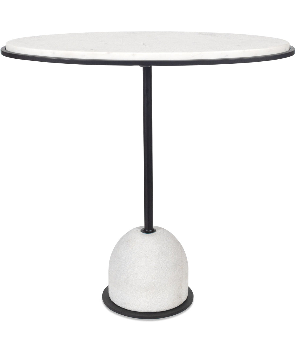 Morro White Marble Side Table