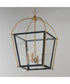 Mccadden 4-Light Pendant Black / Natural Aged Brass