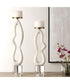 Feamelo Ivory Stone Candleholders, Set of 2
