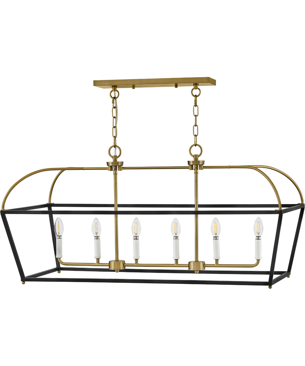 Tate 6-Light Large Six Light Linear in Black