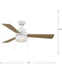 Trevina V 52" 3-Blade Indoor Ceiling Fan with Light Kit White Opal Shade Satin White