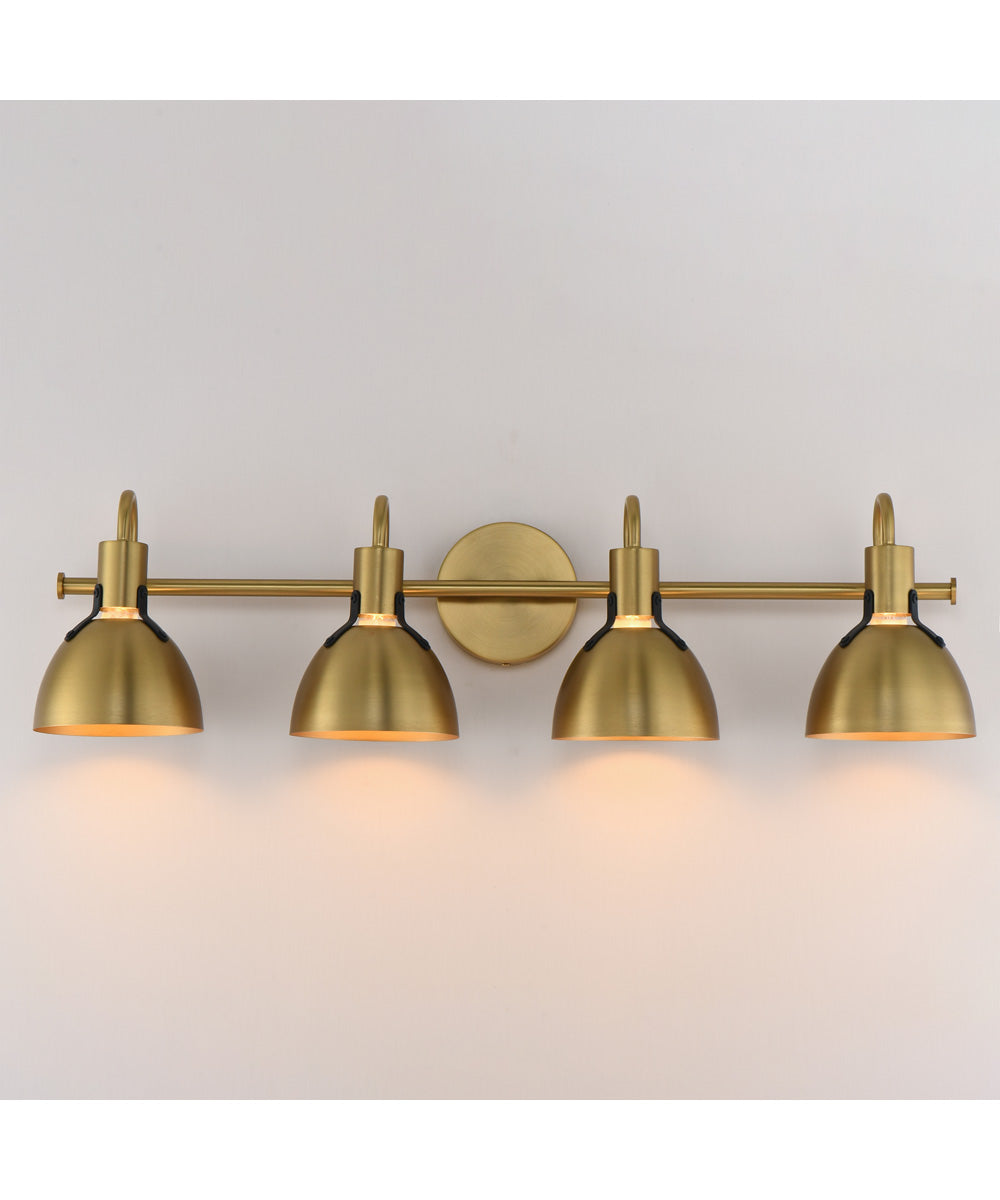 Dusk 4-Light Wall Sconce Satin Brass