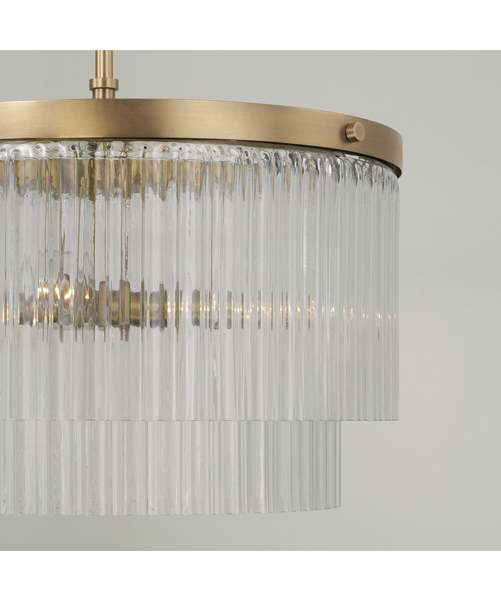 Vaughn 3-Light Pendant Aged Brass
