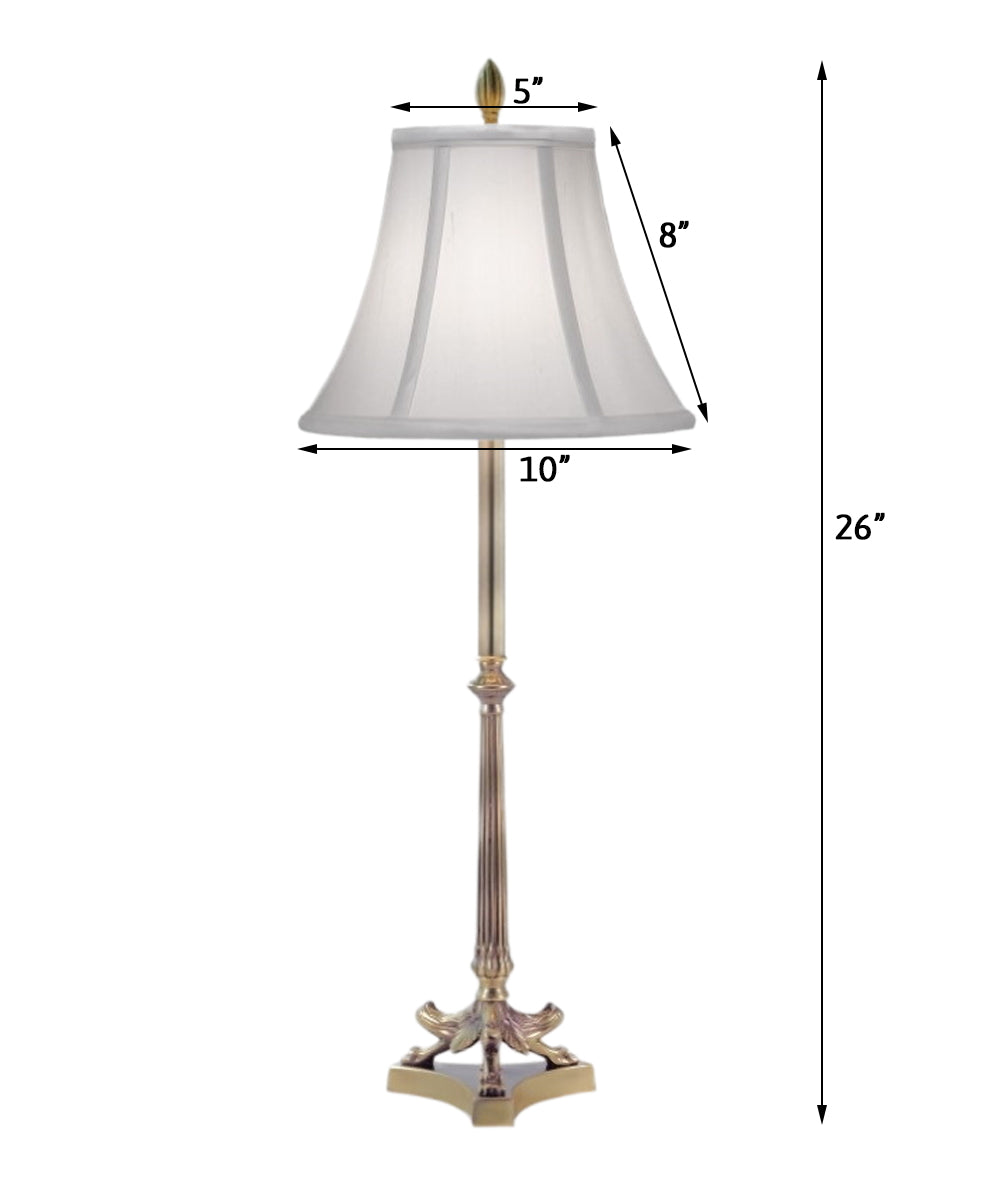 26"H Artisan Brass Signature by Stiffel Buffet Lamp, On/Off