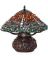 17" High Dragonfly Polished Agata Table Lamp
