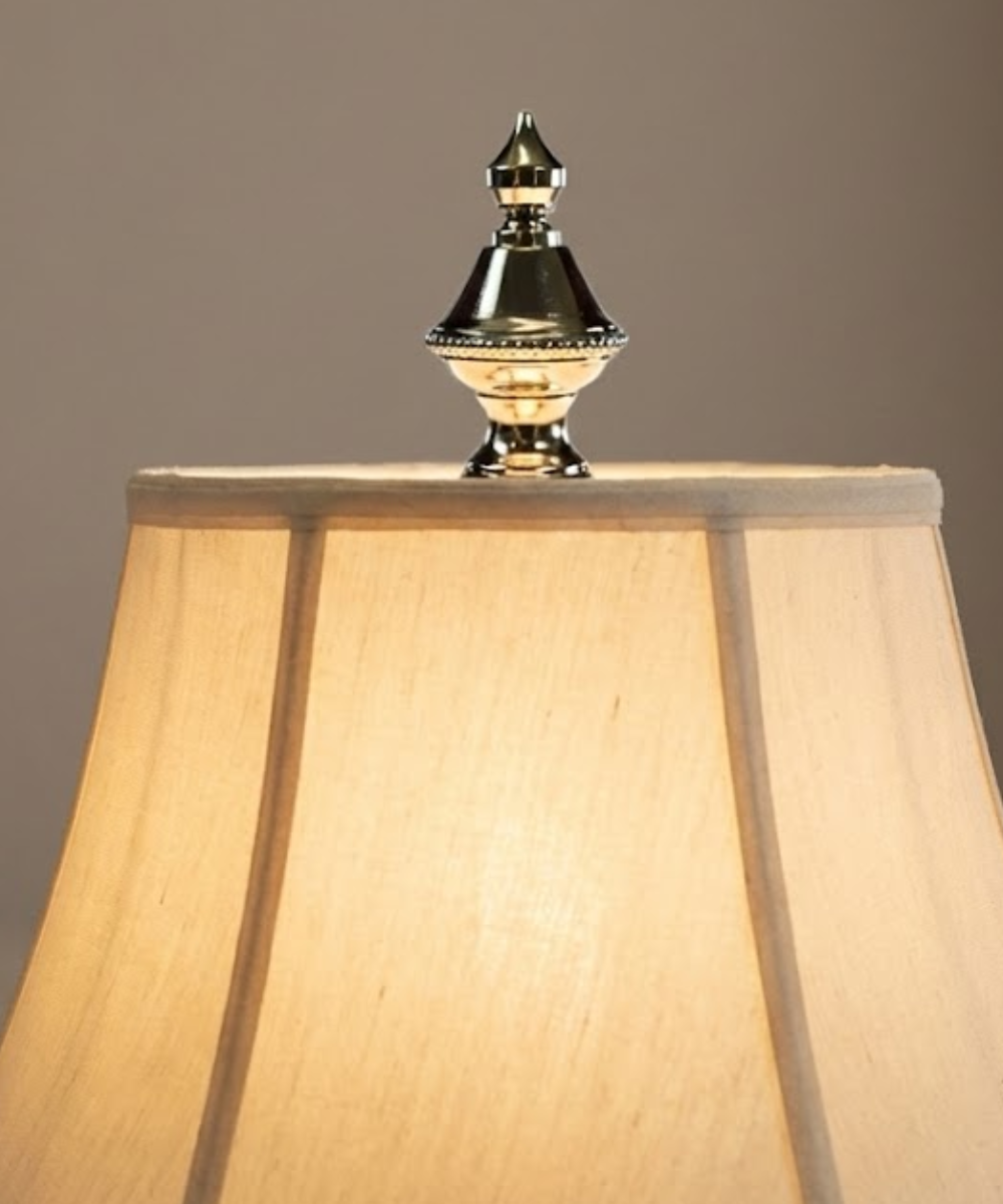 Polished Nickel Beaded Knob Finial 1.5"h