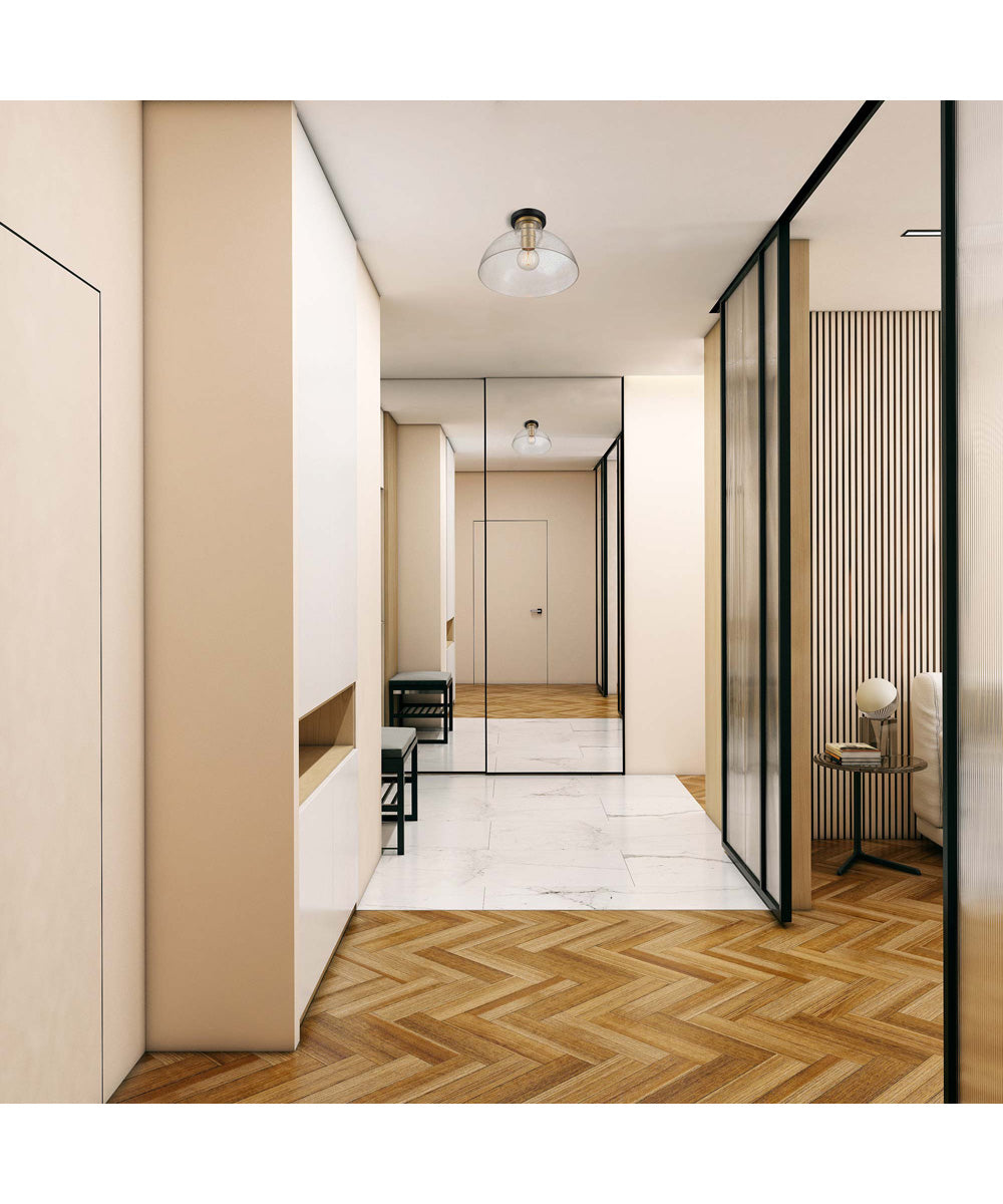 Nova 1 Light Semi Flush  Matte Black