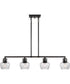 Destin 4-Light Pendant Black / Silver Accents