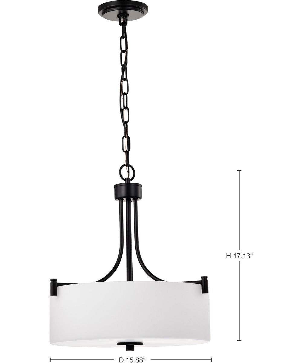 Liam 3-Light Pendant Matte Black