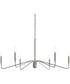 Pilar 6-Light Chandelier Brushed Nickel