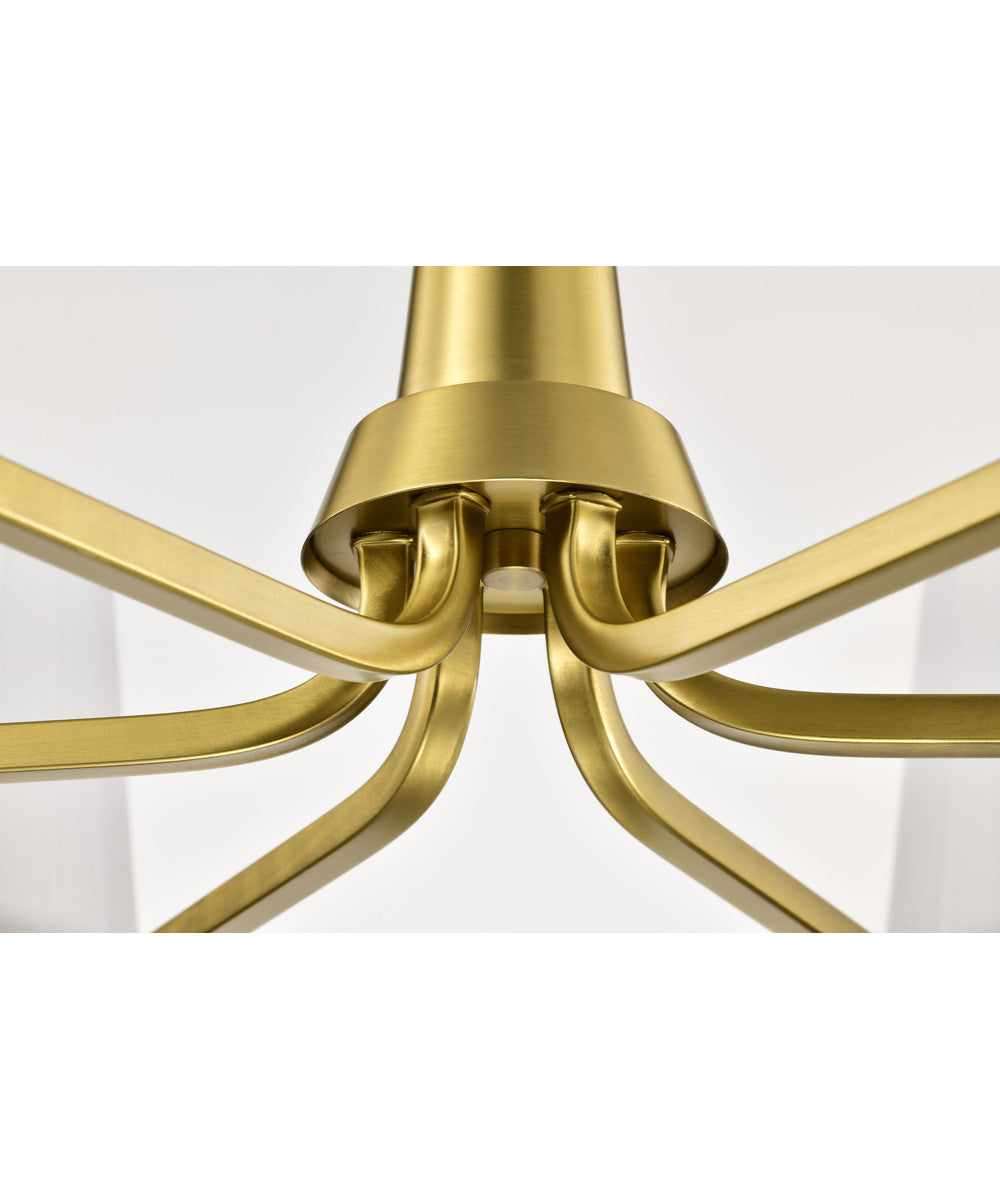 Lune 6-Light Chandelier Vintage Brass
