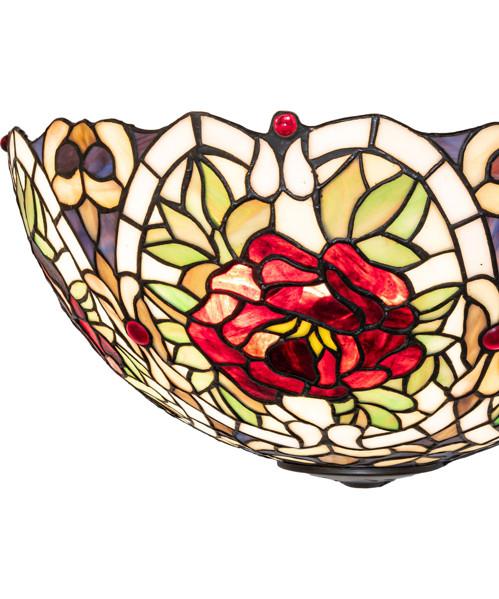 16" Wide Renaissance Rose Wall Sconce