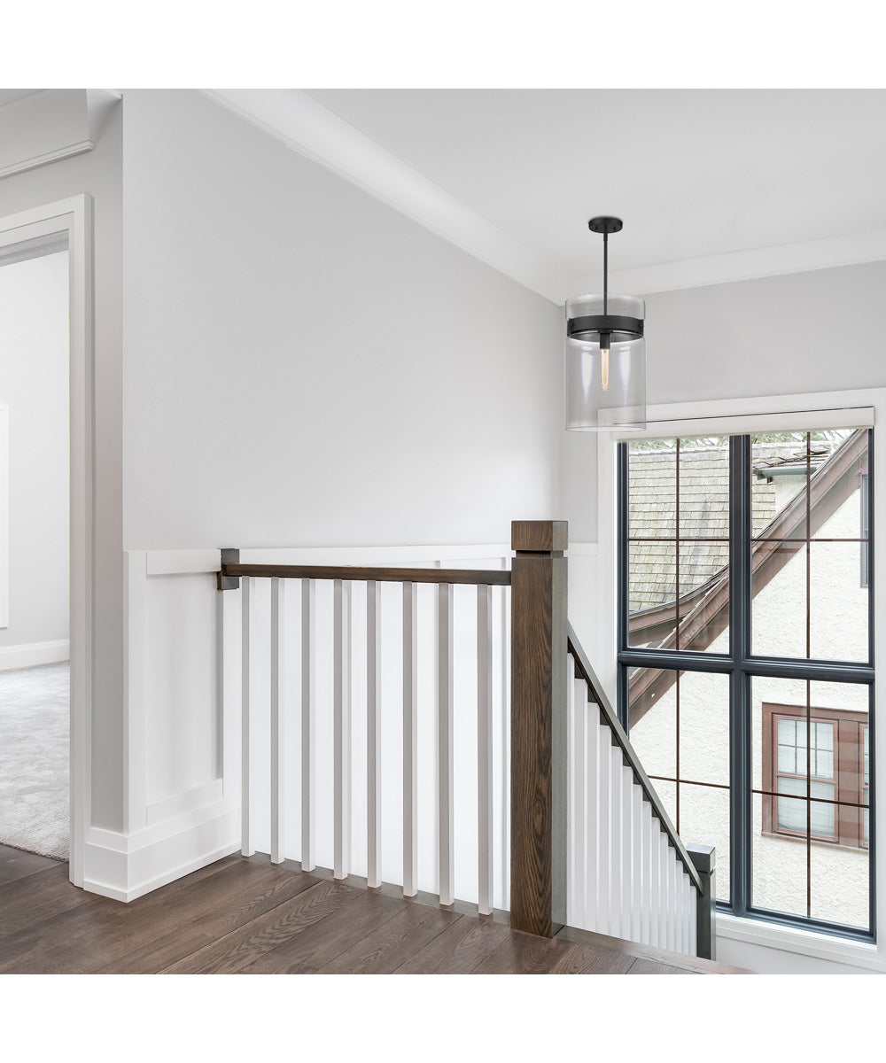 Midnight LA 1 Light Pendant Matte Black