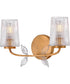 Aliso 2-Light Small Two Light Vanity in Distressed Brass