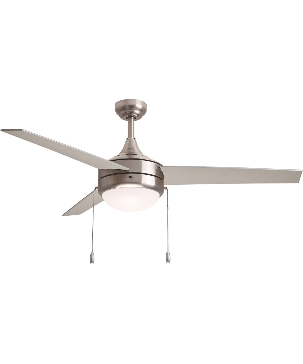 Trio Pull 52 inch 3-Blade Fan w Pull Chain Satin Nickel