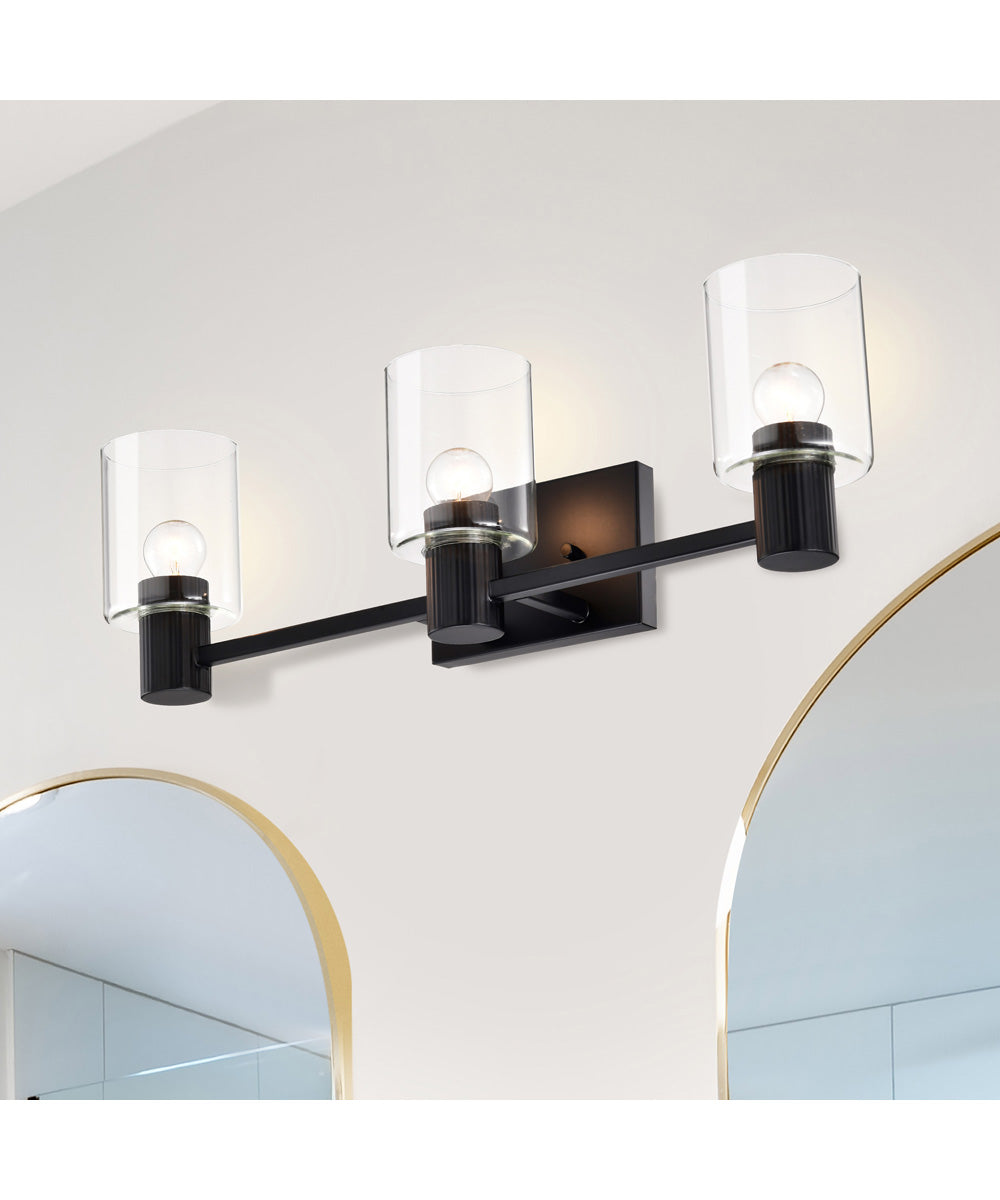 Clarksville 3-Light Vanity & Wall Matte Black