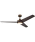 Velto 60-in. 3-Blade LED Modern Ceiling Fan Heritage Brushed Bronze