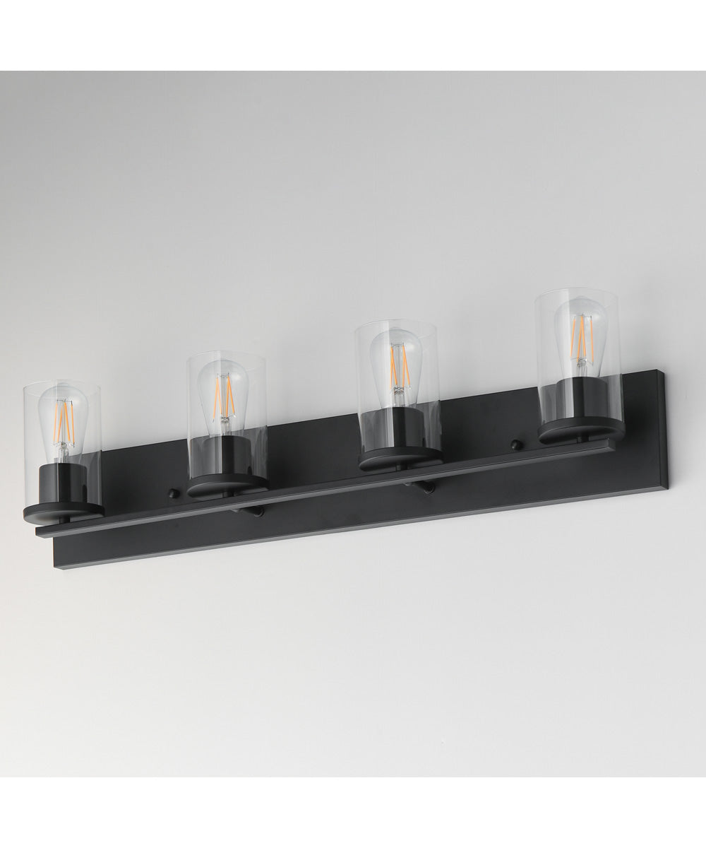 Lateral 4-Light Bath Vanity Black