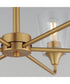 Hudson 6-Light Chandelier Natural Aged Brass