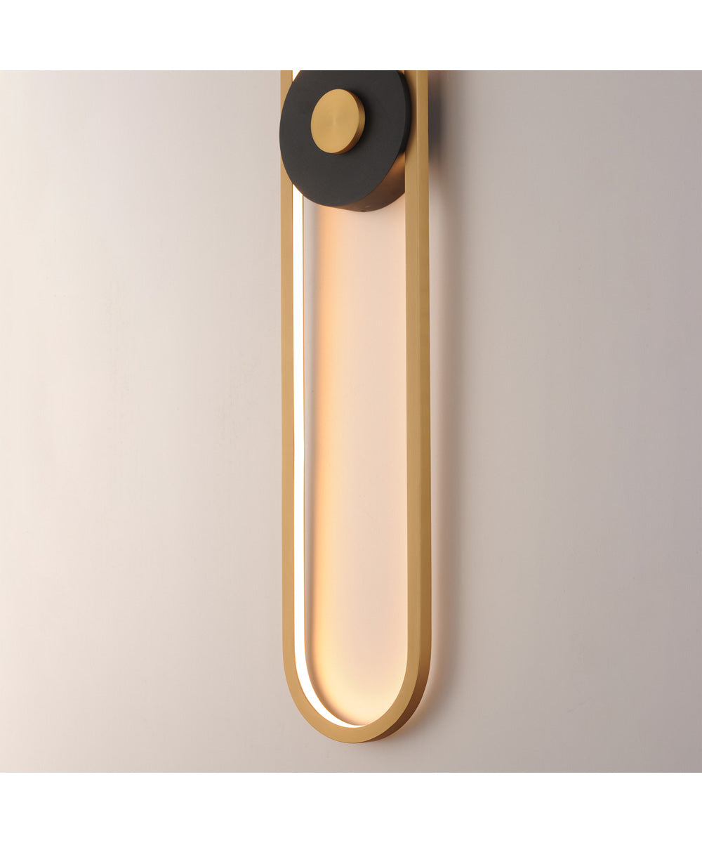 Gravity X-Large Outdoor LED Sconce Black / Gold