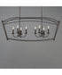 Plumette 8-Light Linear Pendant Chestnut Bronze