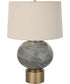 Lunia Gray Glass Table Lamp