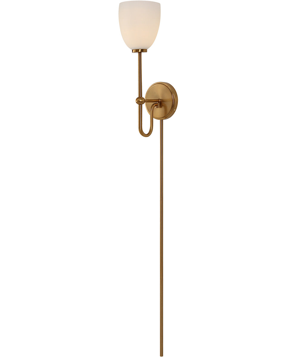 Trophy 1 Light Brass Sconce