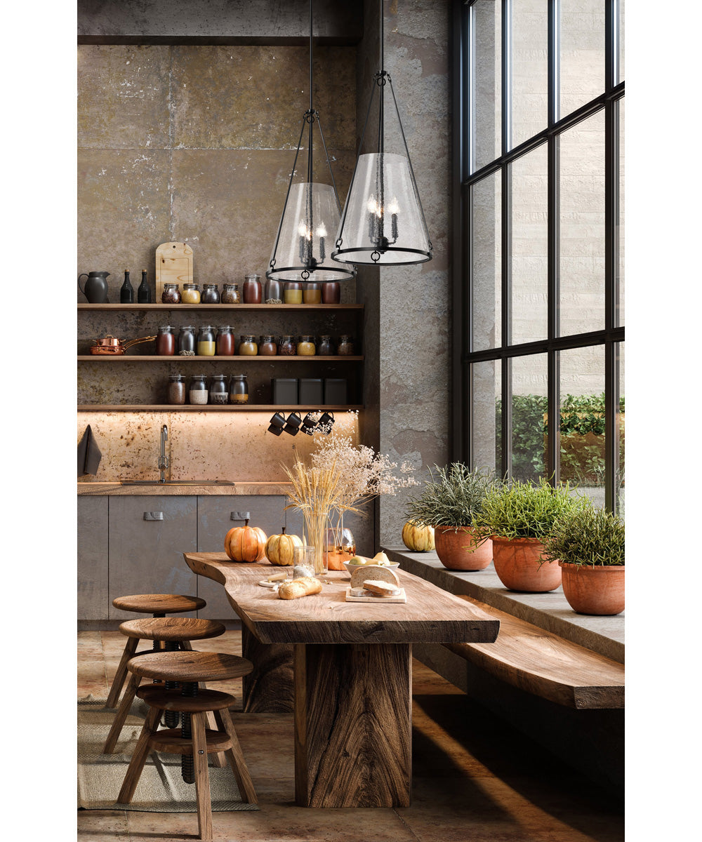 Valentine 3-Light Pendant Black