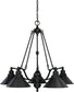 30"W Bridgeview 5-Light Chandelier Mission Dust Bronze