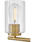 Leta 3-Light Medium Three Light Vanity in Lacquered Brass