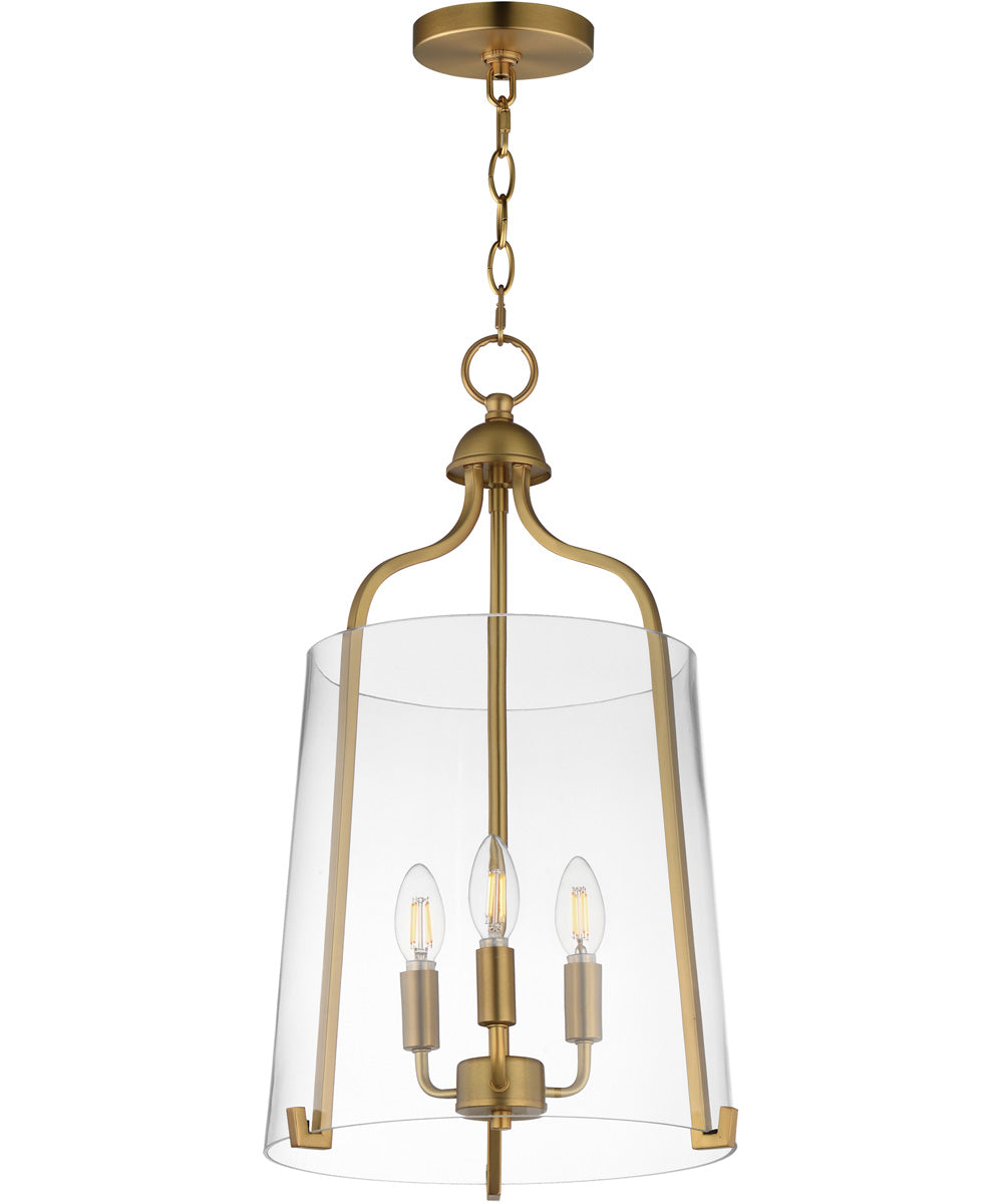 Bellmore 3-Light Foyer Pendant Natural Aged Brass