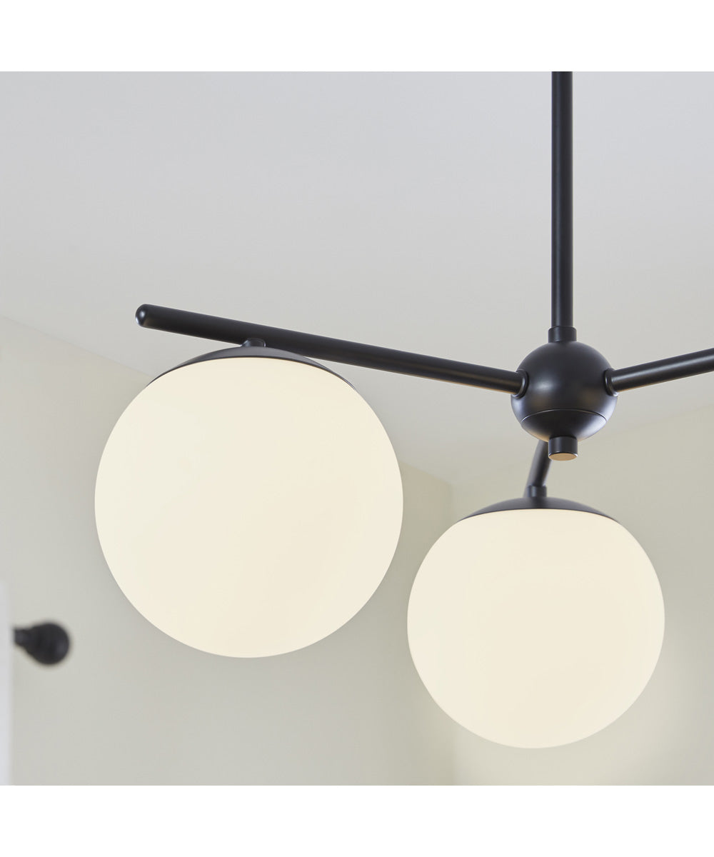 Jasper 3-light Chandelier Matte Black