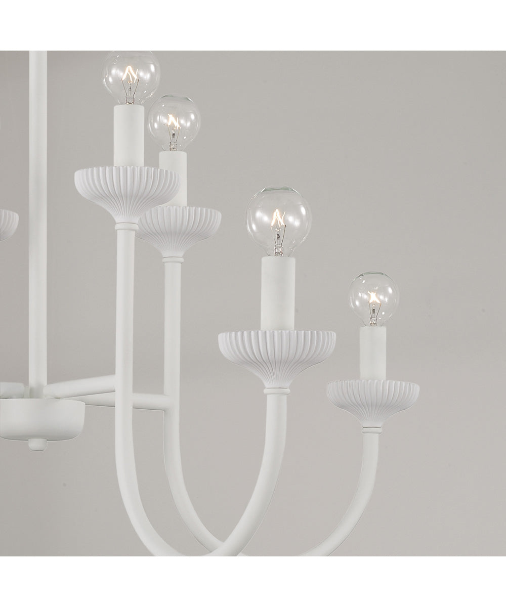 Mallory 8-Light Chandelier Ceramic White