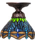7" Wide Tiffany Hanginghead Dragonfly Flushmount Ceiling Light
