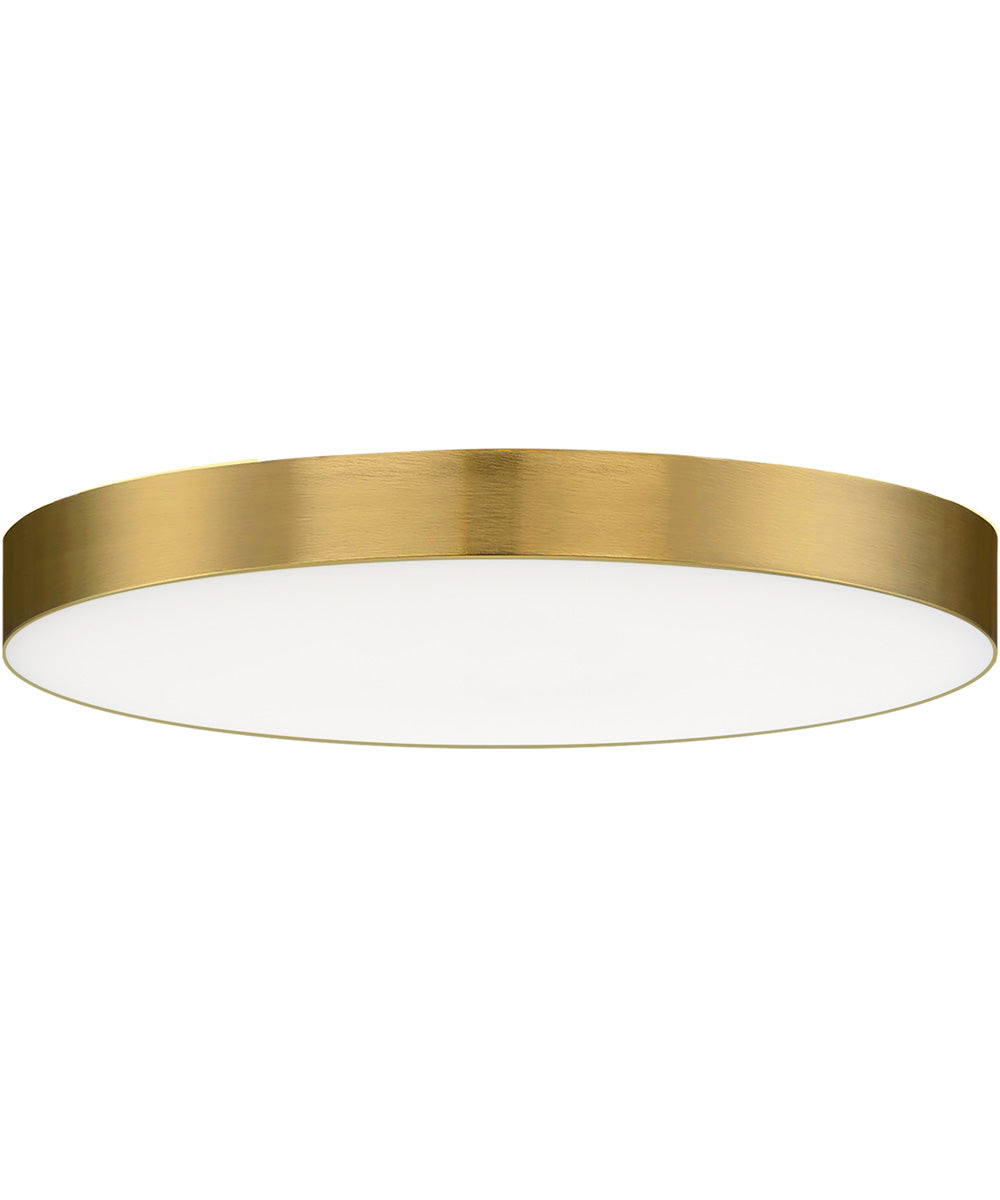 Trim 7 inch RD LED Flush Mount 3000K Satin Brass