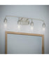 Ilia 4-Light Bath Vanity with Clear Glass Shade Brushed Nickel
