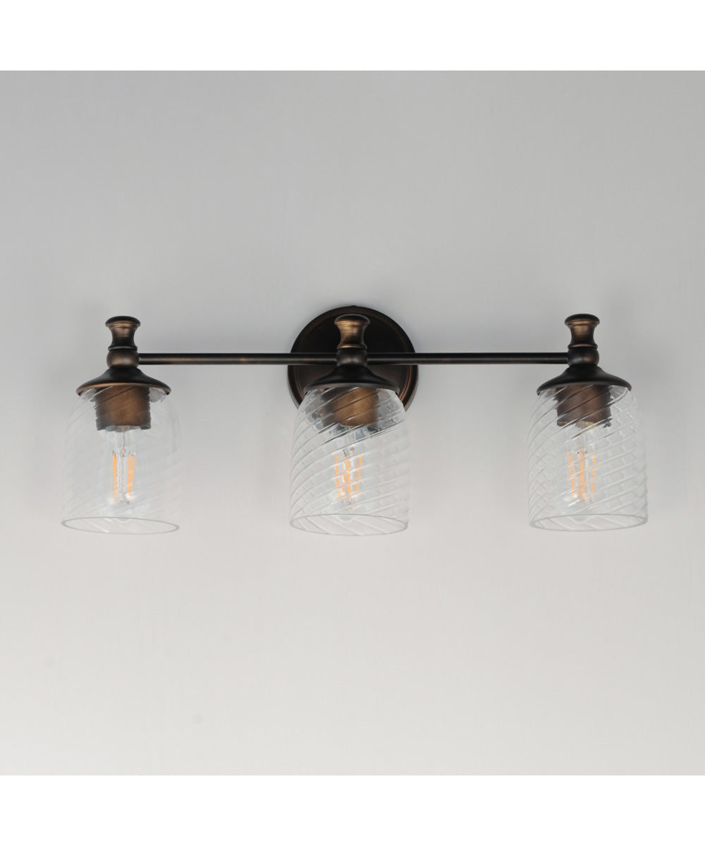 Swirl 3-Light Bath Vanity Antique Bronze