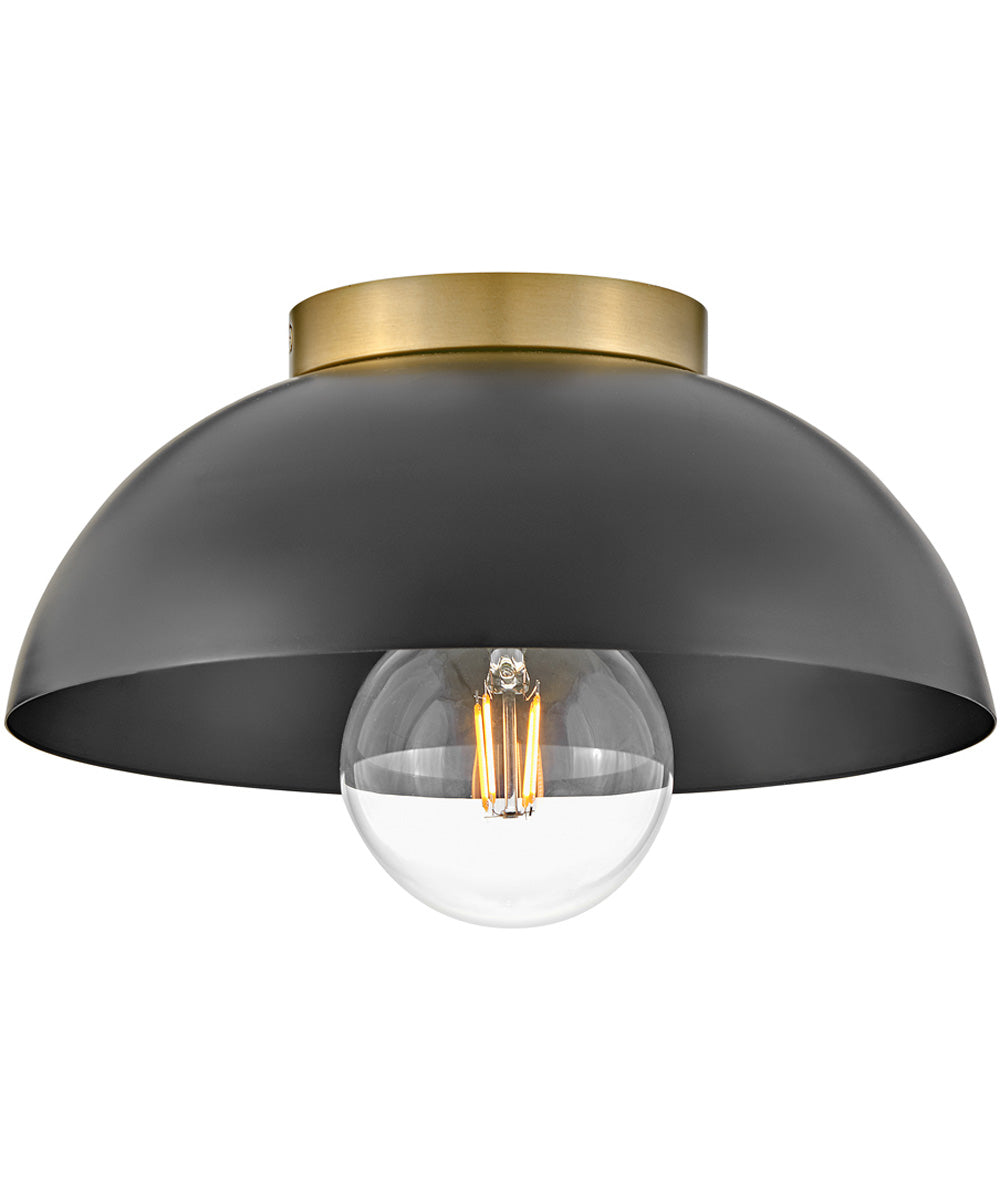 Stu 1-Light Small Flush Mount in Black