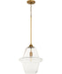 Stewart Pendant Brushed Brass