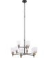Council 9-Light Lighting Flat Black/Satin Brass