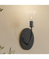 Jheni 1-Light Wall Sconce with Clear Glass Shades Matte Black