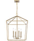 Emma 4-Light Pendant Burnished Brass