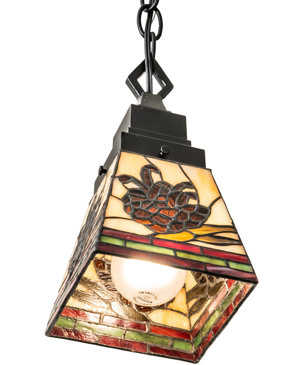 5" Square Pinecone Mini Pendant