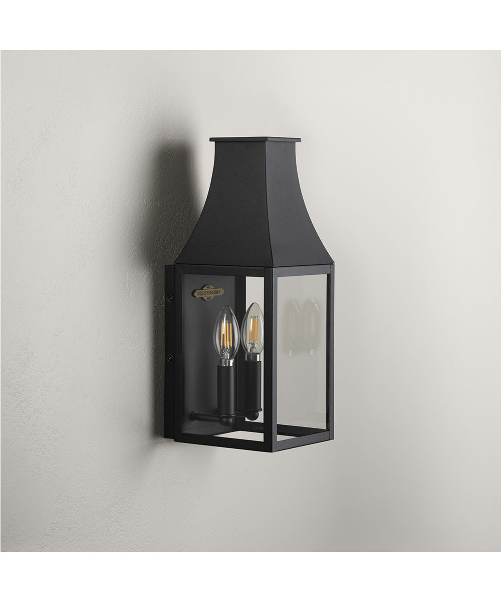 Radcliffe 2-Light Small Outdoor Wall Lantern Black