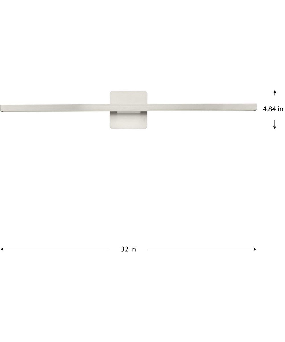 Phase 5 32 in. Slim Modern 3CCT Integrated LED Linear Vanity Light Brushed Nickel